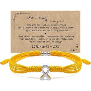 Gold Awareness Bracelet For Childhood Cancer, Neuroblastoma Cancer, And More,